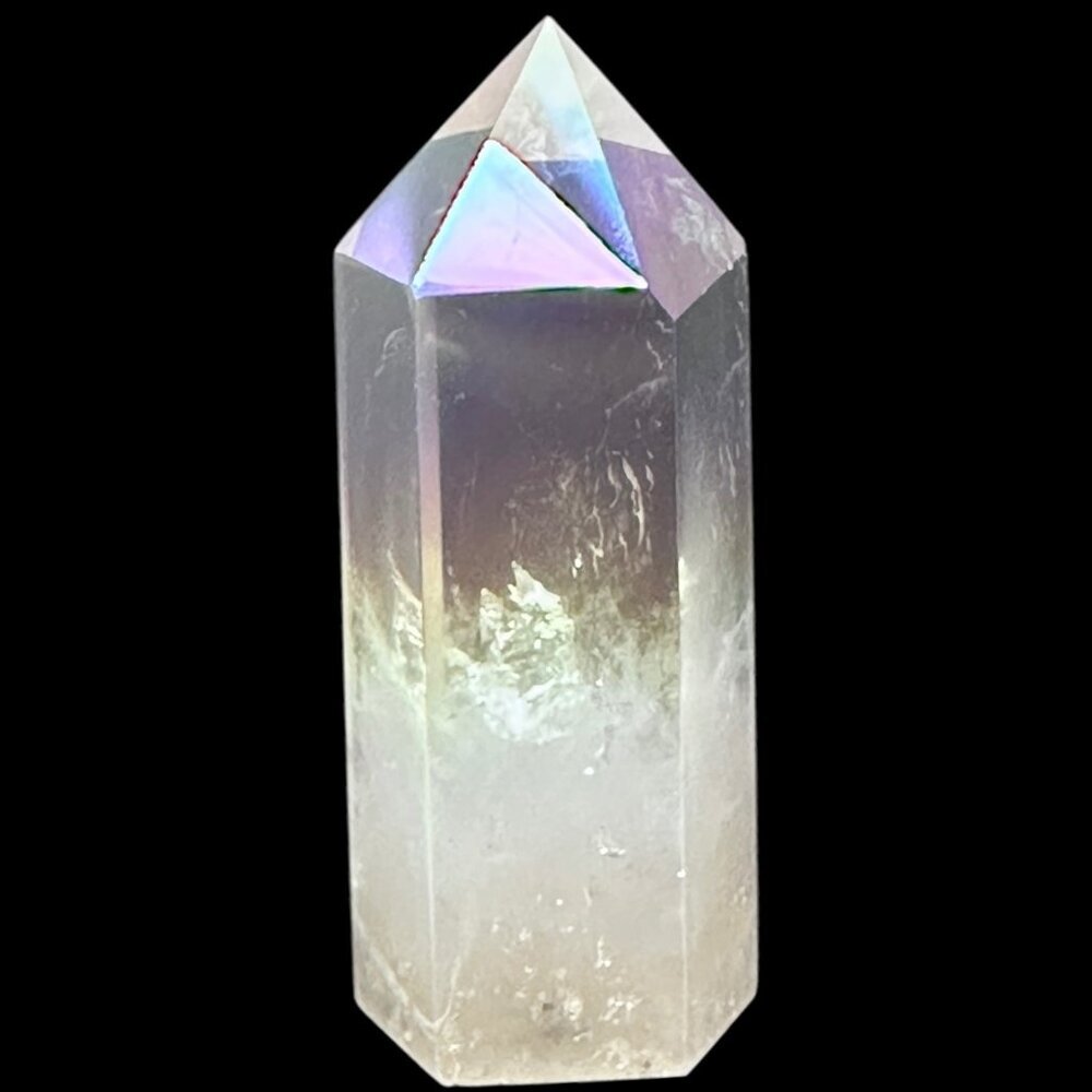 Aura Clear Quartz Point Tower Obelisk Crystal Wand Size Small: 3" - 3.2" Tall - Picture 16 of 16
